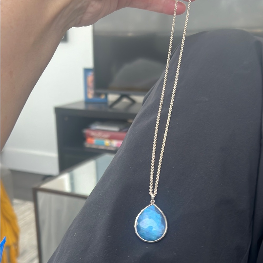 Ippolita Blue and Silver Teardrop Necklace